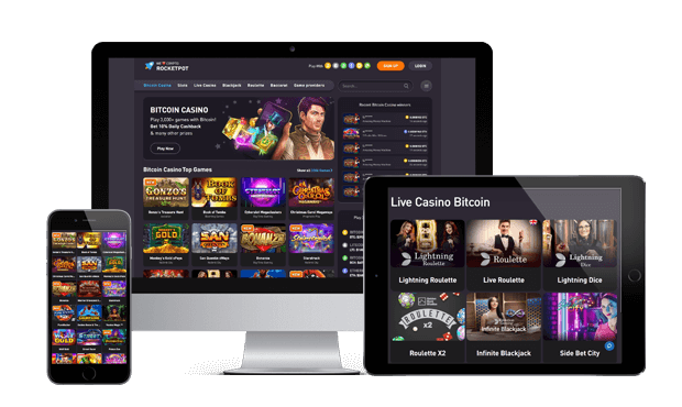 rocketpot casino website screen
