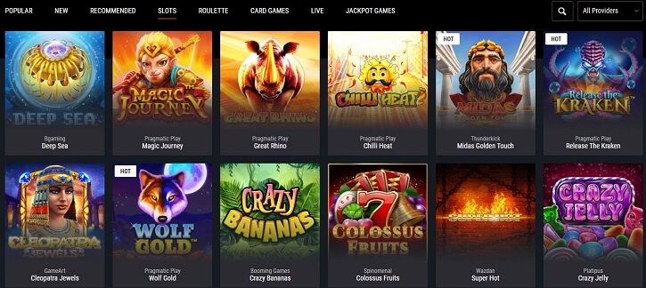 cobra casino games