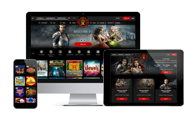 kingdom casino website screens