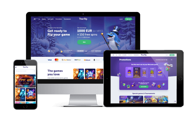 trueflip casino website screens