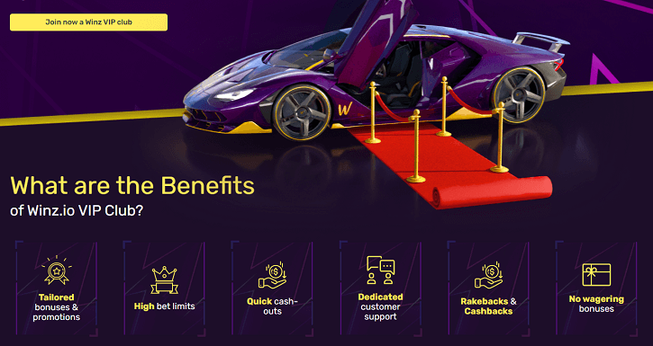 winz casino vip club benefits