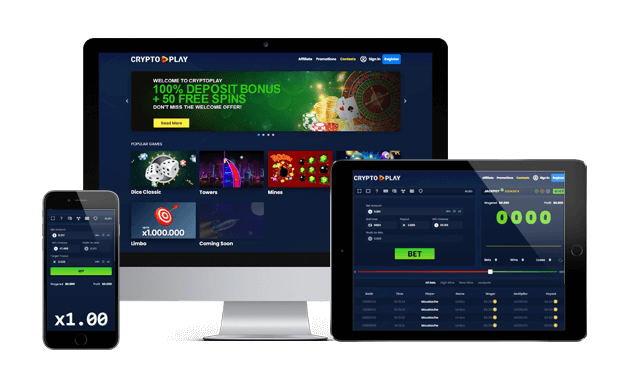 cryptoplay website screens