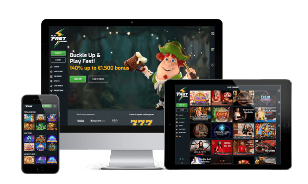 playfast casino website screens