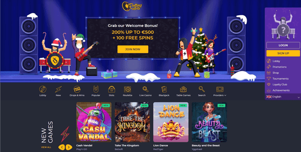rolling slots casino website screen