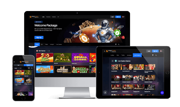 bitspin casino website screens