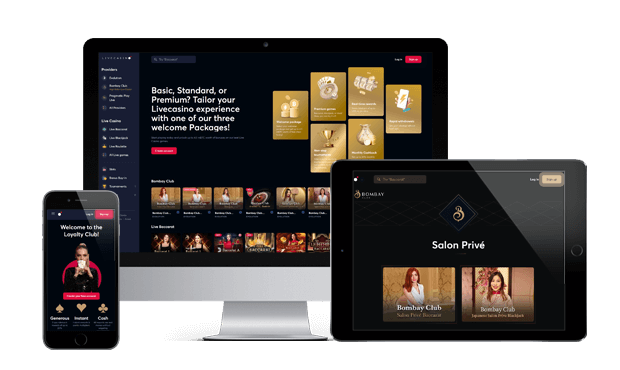 livecasino.io website screens