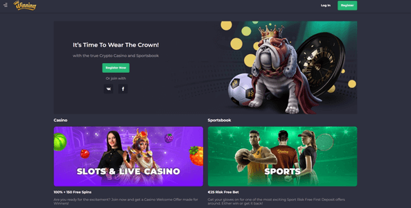 winning casino website screen