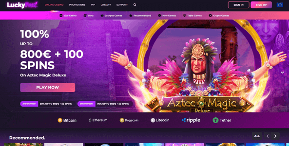 luckyfox casino website screen