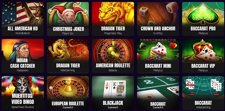 alienbet casino table games