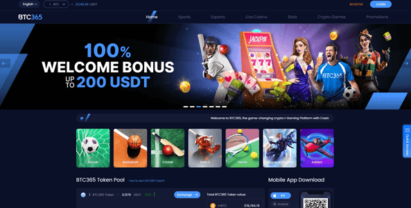 btc365 casino website screen
