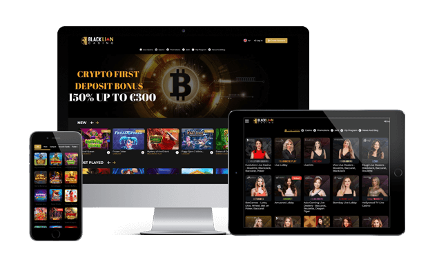 black lion casino website screens