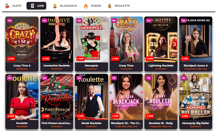 rakoo casino live games