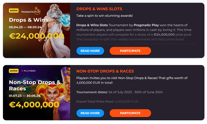 rakoo casino tournaments