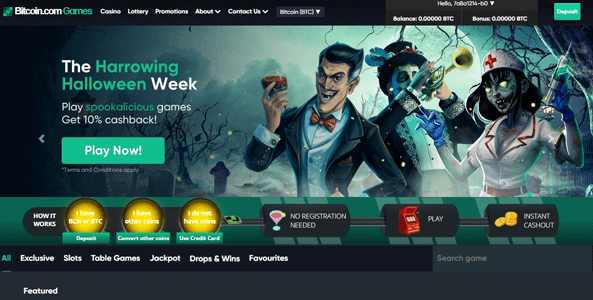 games bitcoin.com website screen