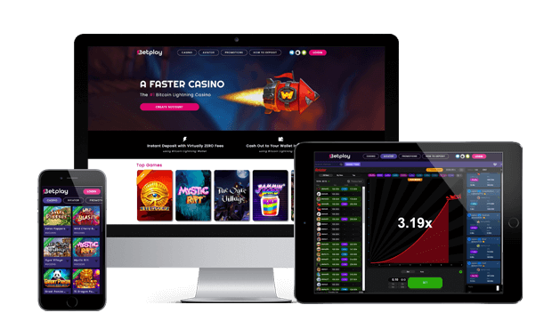 Екрани веб -сайтів BetPlay Casino